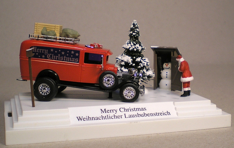 Weihnachtlicher Lausbubenstreich, Busch 1:87 P1012166