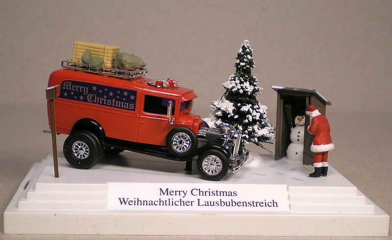 Weihnachtlicher Lausbubenstreich, Busch 1:87 P1012168