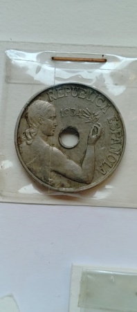 Duda 25 Céntimos 1934 (II República Española) 20210713