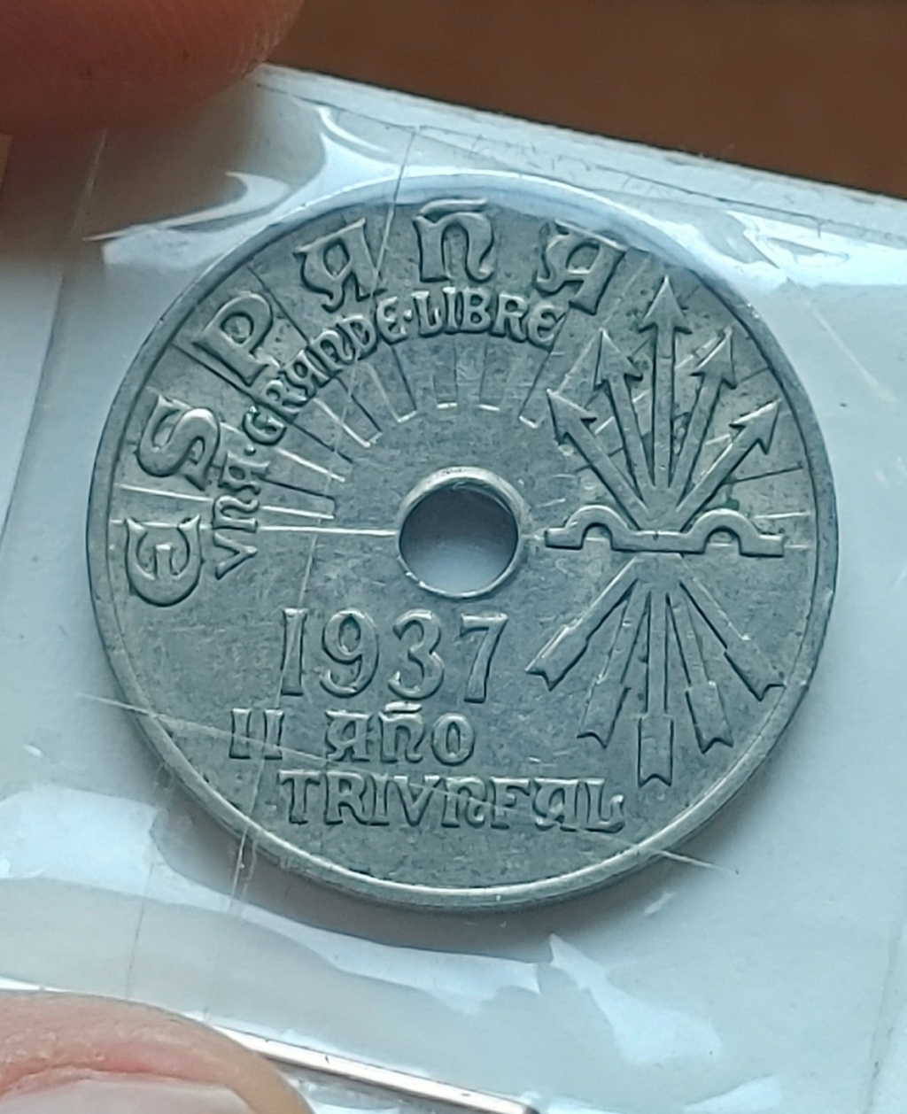 Duda 25 Céntimos 1937 (II Año Triunfal) 20210719