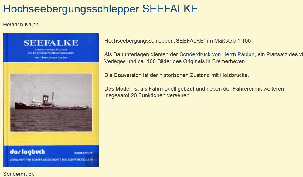 Bergungsschlepper SEEFALKE- eine längst vergessene Baustelle Unbena20