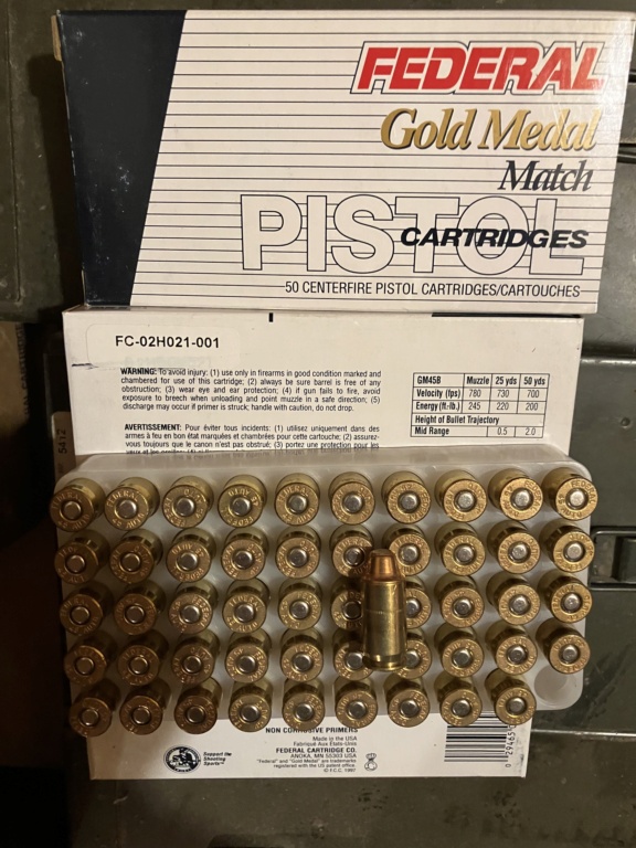 For Sale. -  Federal Gold Medal 45B Ammo Img_1610