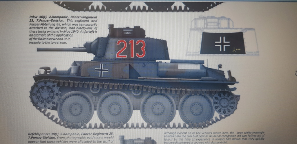Bataille de France, mai 1940 panzer 38t 7eme panzer divison Attack 1/72 20190224