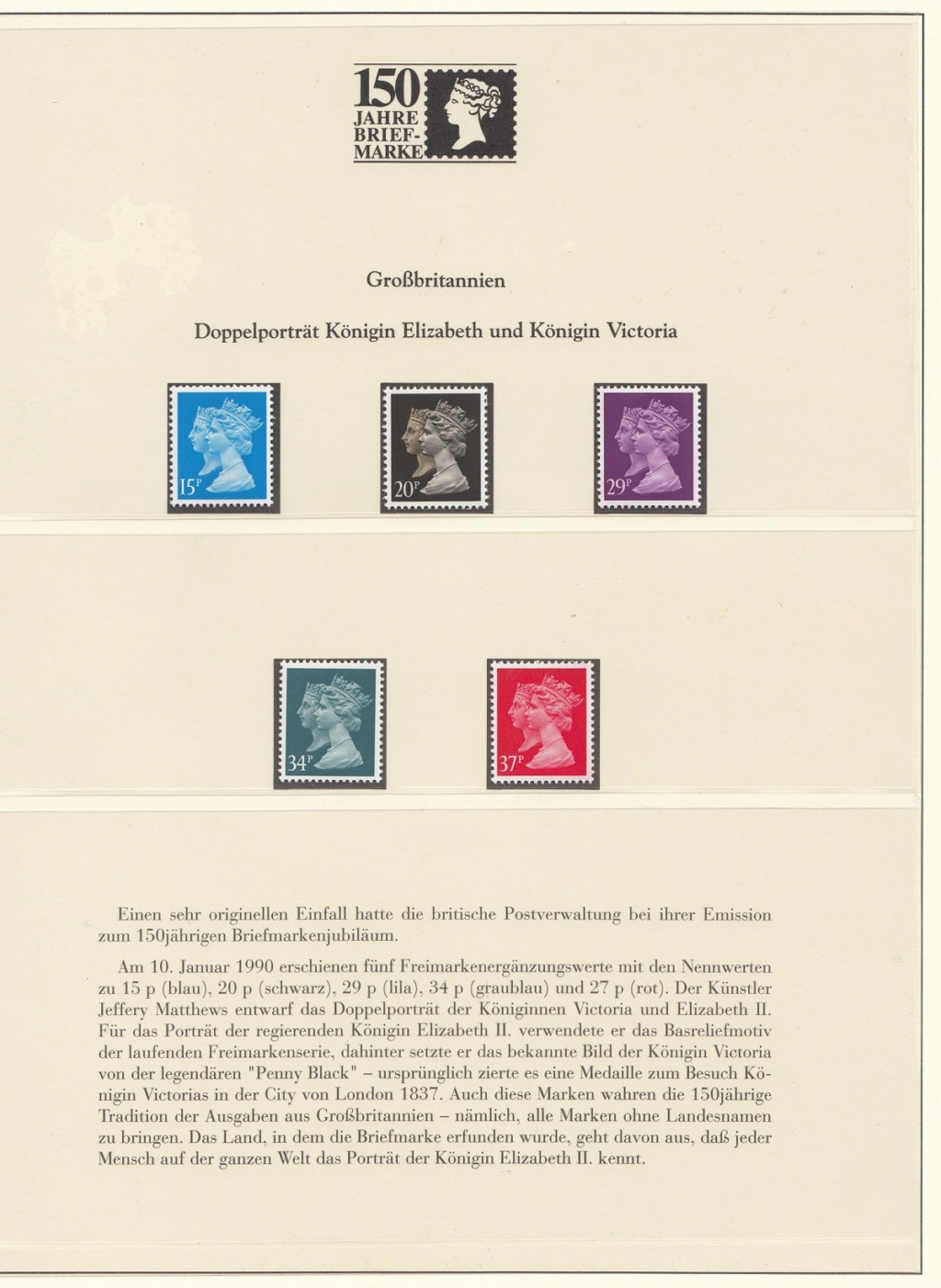 jahre - 180 Jahre Briefmarke 150-310