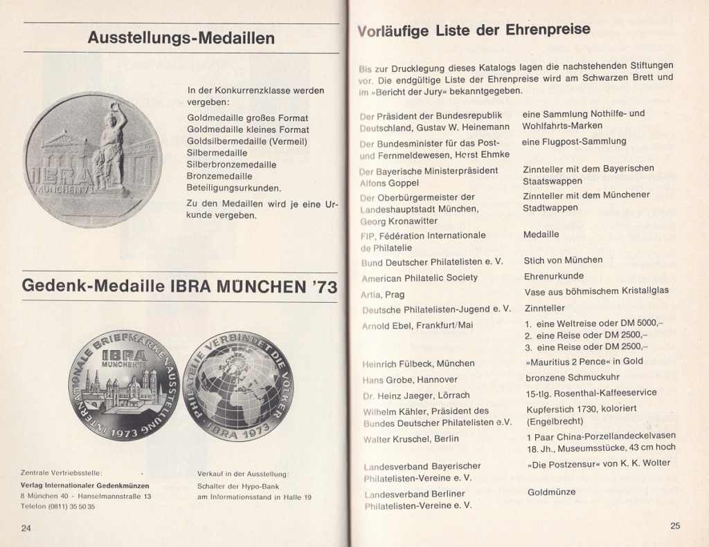 Die IBRA (Internationale Briefmarkenausstellung) München '73 Ibram116