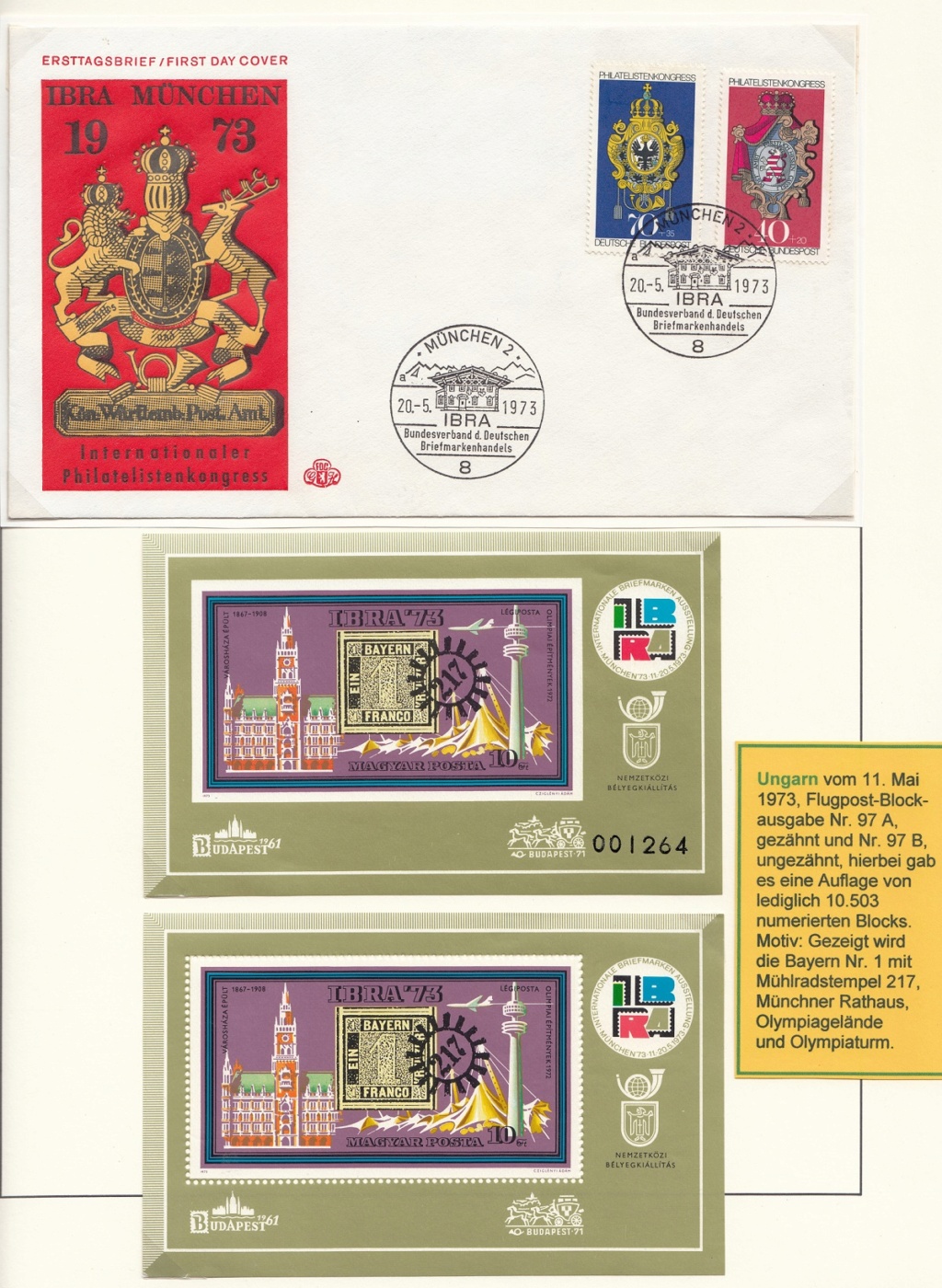 Die IBRA (Internationale Briefmarkenausstellung) München '73 Ibram211