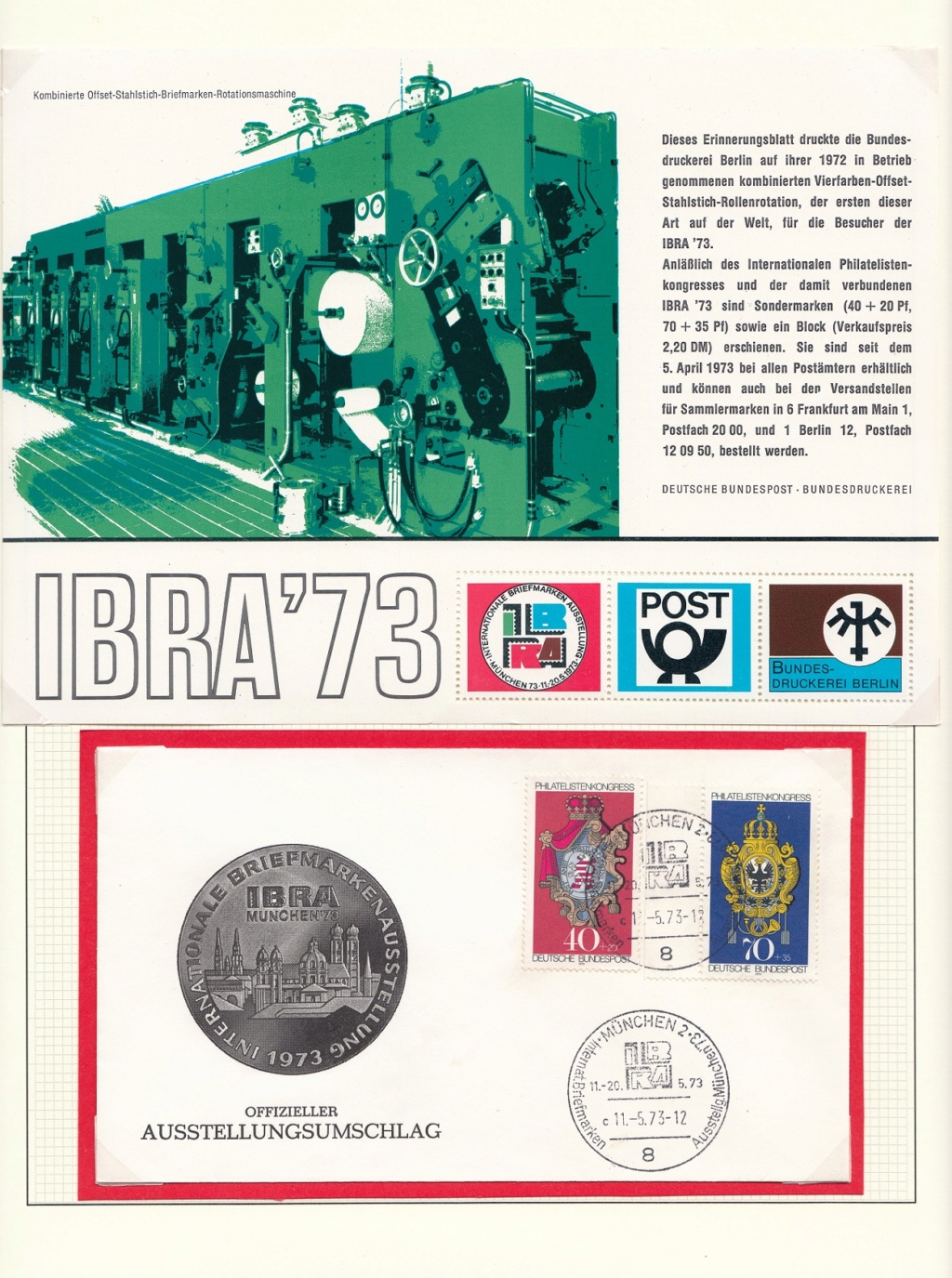 Die IBRA (Internationale Briefmarkenausstellung) München '73 Ibram213