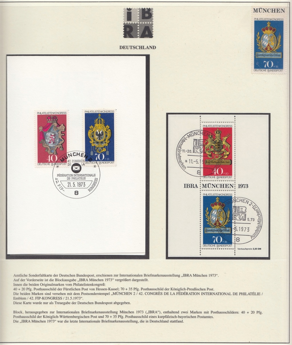 Die IBRA (Internationale Briefmarkenausstellung) München '73 Ibram910