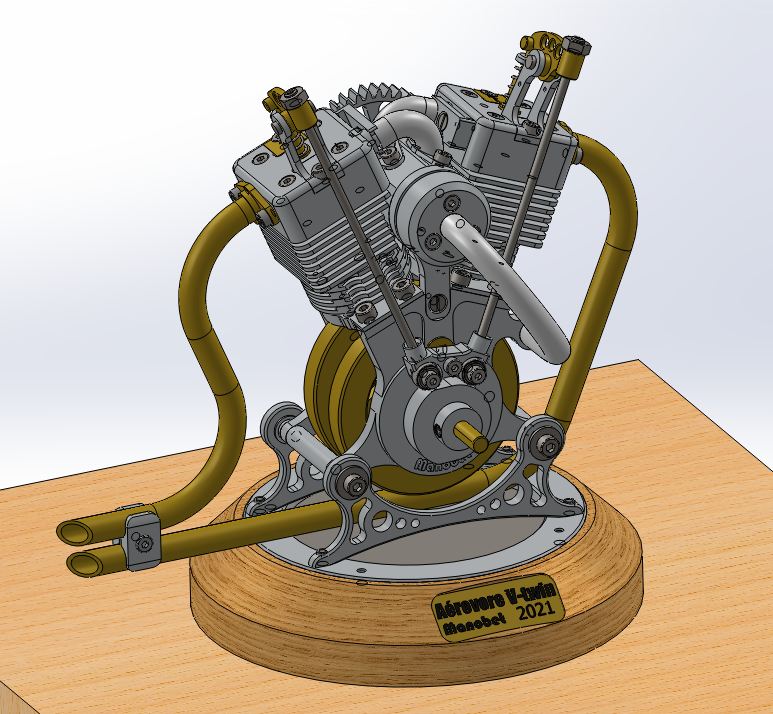 Moteur pneumatique V-twin V2ac_011