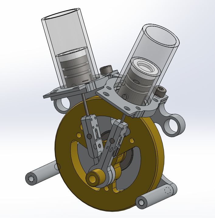 Moteur pneumatique V-twin V2ac_014