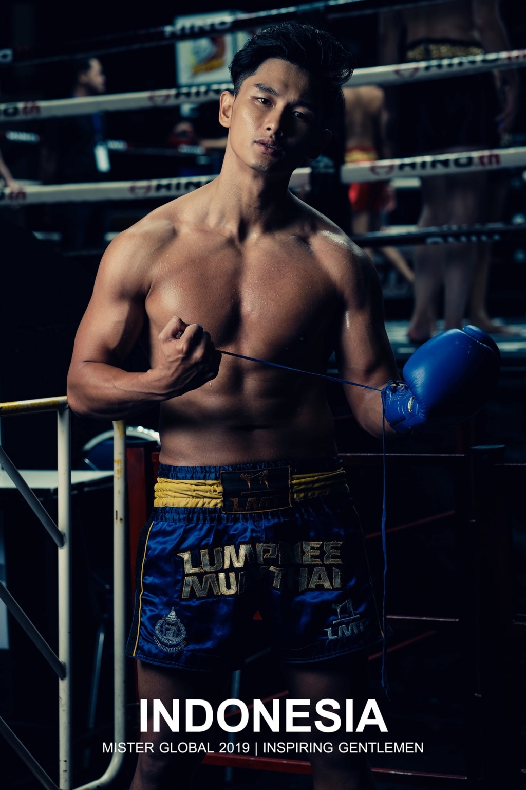 2019 Mister Global contestants in Thai boxing costumes 70326510