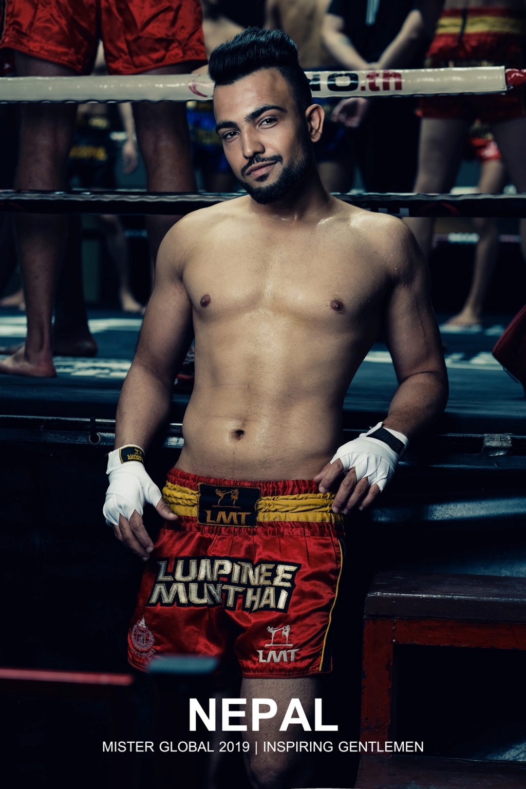 2019 Mister Global contestants in Thai boxing costumes 71170710