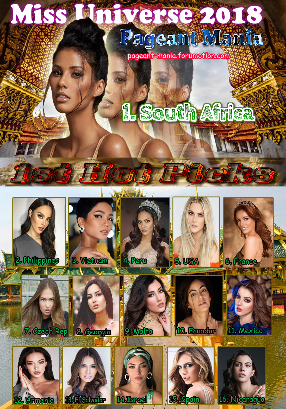 PAGEANT MANIA - MISS UNIVERSE 2018 * POST - ARRIVAL HOT PICKS* Hot-pi11