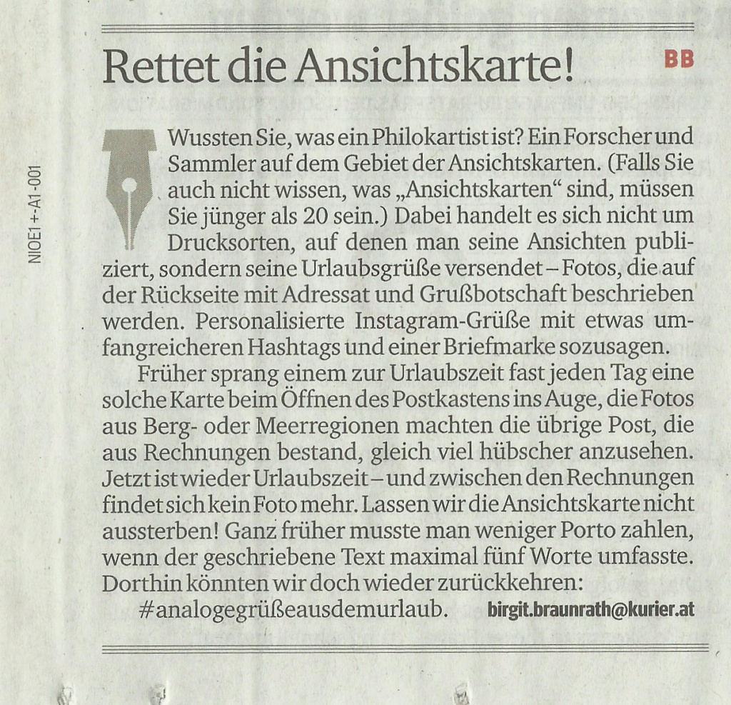 Rettet die Ansichtskarte Kurier10