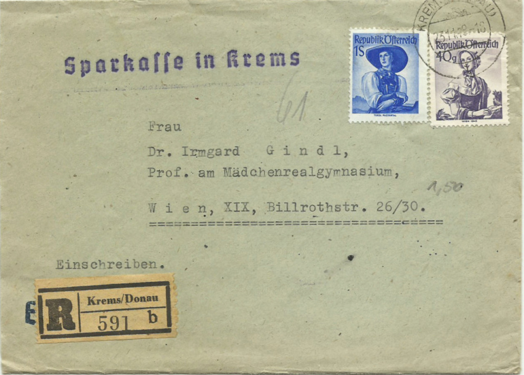 Österreich 2. Währungsreform 10.12.1947 - Belege Wzihru10