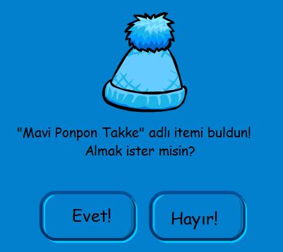 Yeni İtem --> Mavi Ponpon Takke 210