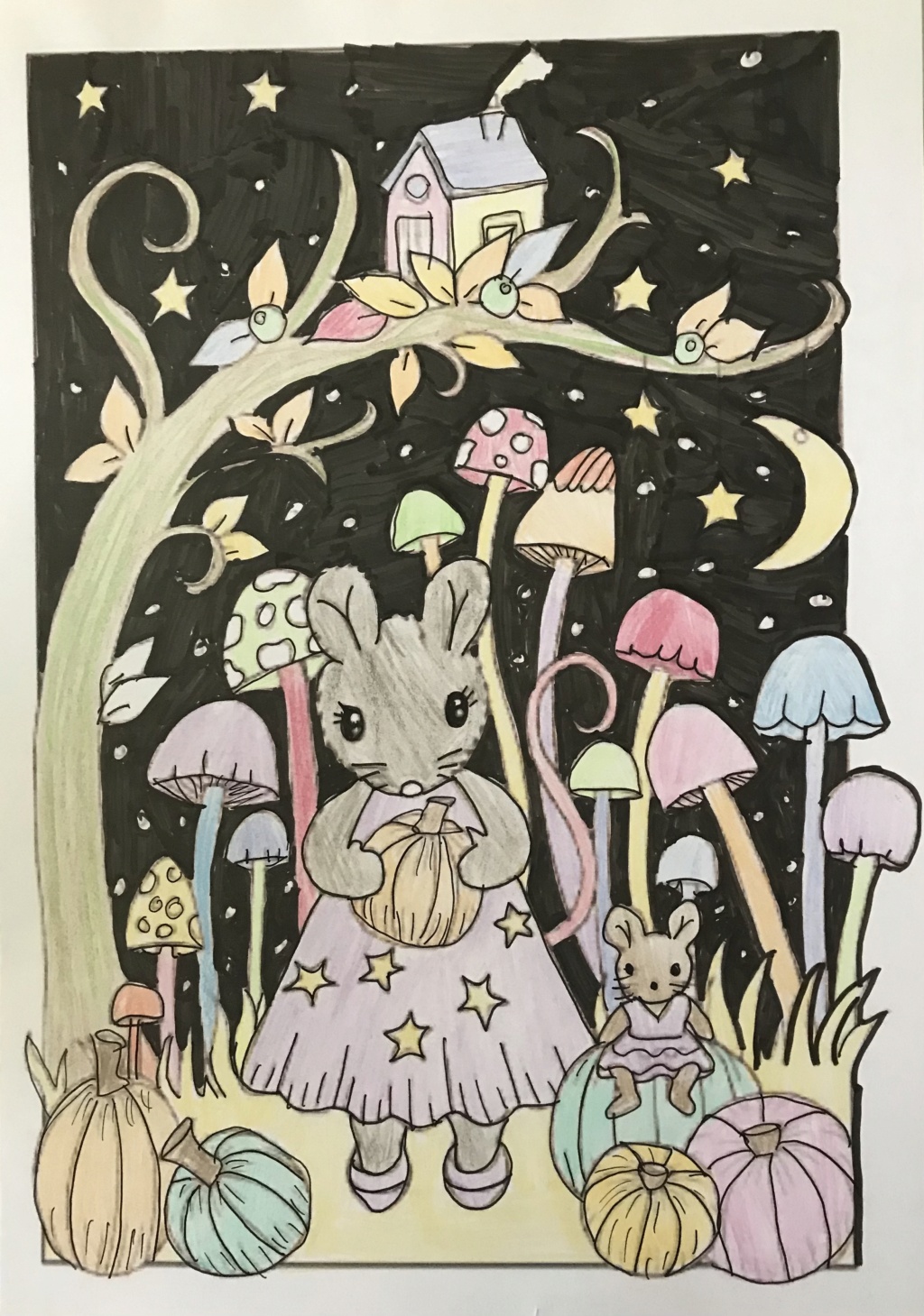 Défi d'octobre 2022 : Un colo sur le thème d'Halloween mais en version pastel B07b5510