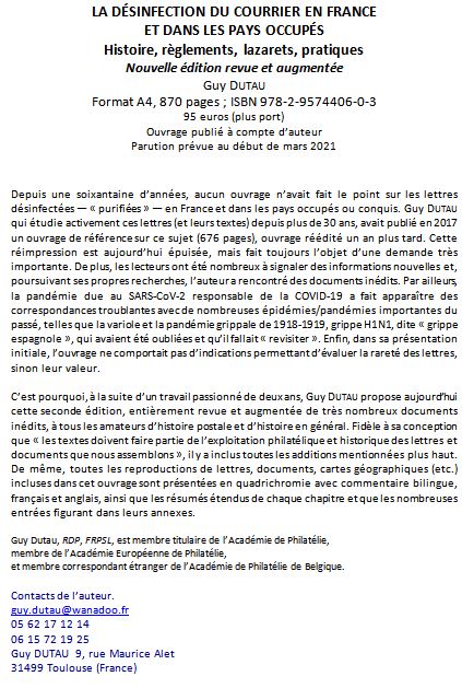 "La désinfection du courrier en France", 2° édition Nlle_z10