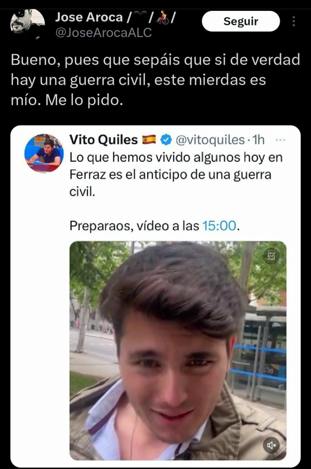 Un asesor del PSOE amenaza de muerte a Vito Quiles 20240410