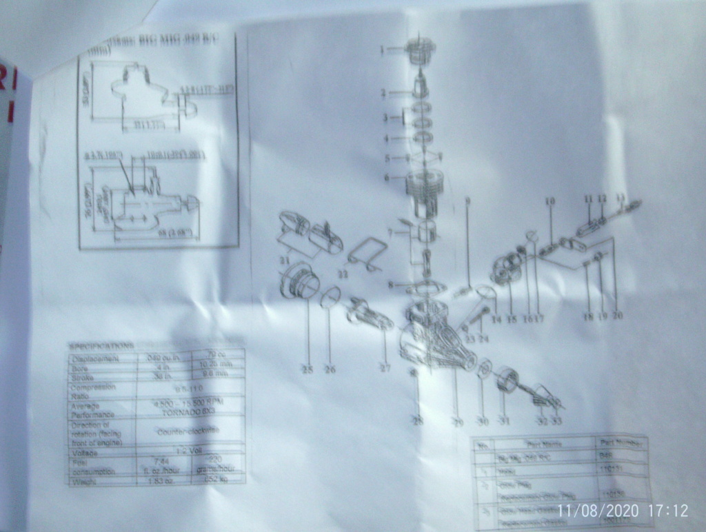 Norvel .061 Engine Kit W/ .049 box and instructions  Ptdc0221