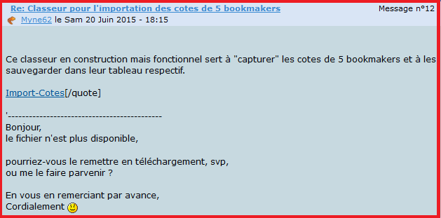 Dates sur le forum Lol210