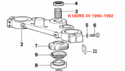 K100RS triple tree parts Scree309