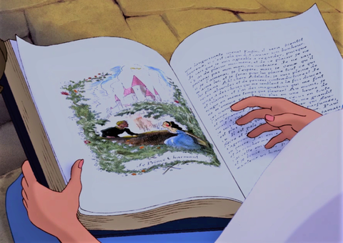 Mystère de mon enfance : quel est le livre que lit Belle sur la fontaine  dans La Belle et la Bête ?