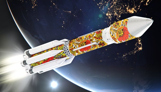 Генеральный директор «Роскосмоса» предложил по-новому раскрашивать российские космические корабли. Как рассказал Рогозин, существуют два варианта, как раскрашивать ракеты и корабли гжель, хохлому, федоскино. Effrd910