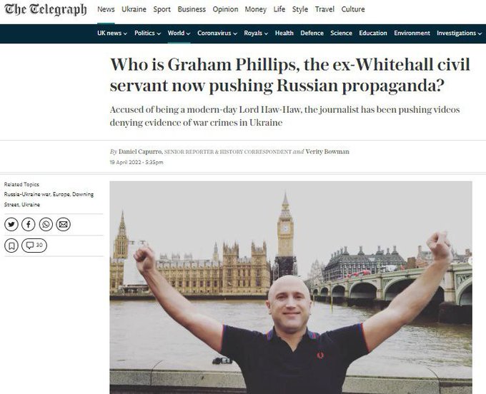 Британские СМИ очень обиделись на Грэма Филлипса за его интервью с пленными британскими наемниками на Донбассе, где те признали нацизм Азова и убийства укронацистами местного населения. Fqwimc10
