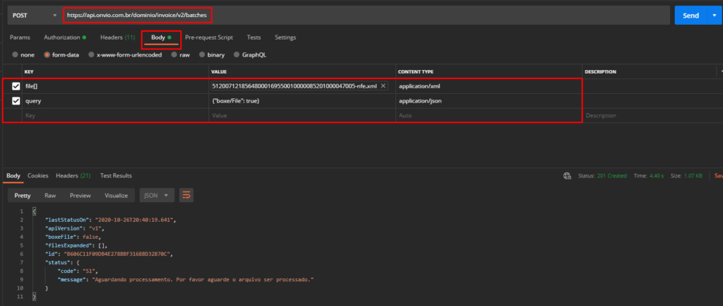 Envio XML por API - POST 3-envi10