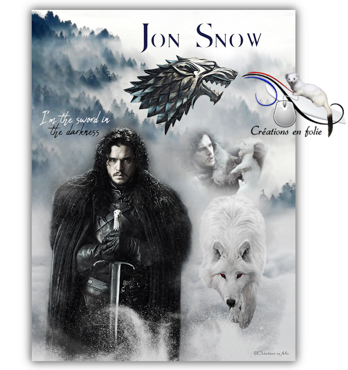  CADRE CRÉATION GAME OF THRONES, JON SNOW Cadre_42