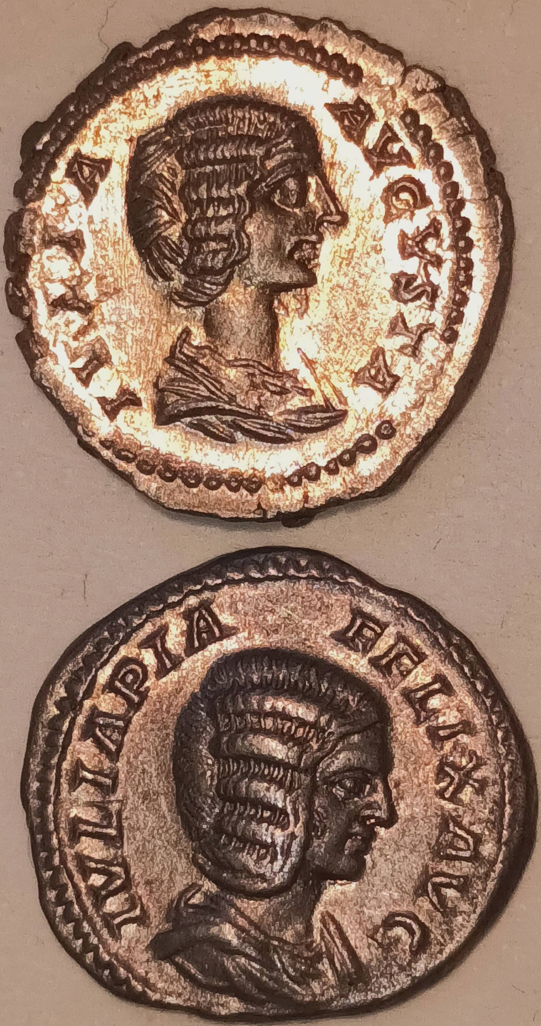Dos denarios de Julia Domna. Comparativa 20231023