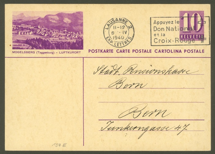 Die Poststempel von Lausanne Lausan12
