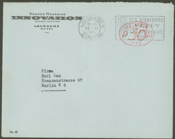Die Poststempel von Lausanne Lausan14
