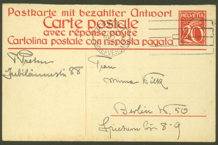 Ganzsachenpostkarten - Ausgaben 1900 bis 1934 P_105_10