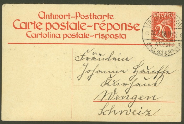 Ganzsachenpostkarten - Ausgaben 1900 bis 1934 P_105_12