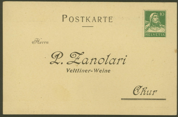 Private Ganzsachenpostkarten - Wertstempel Tellkopf/Tellbrustbild Prp_5511