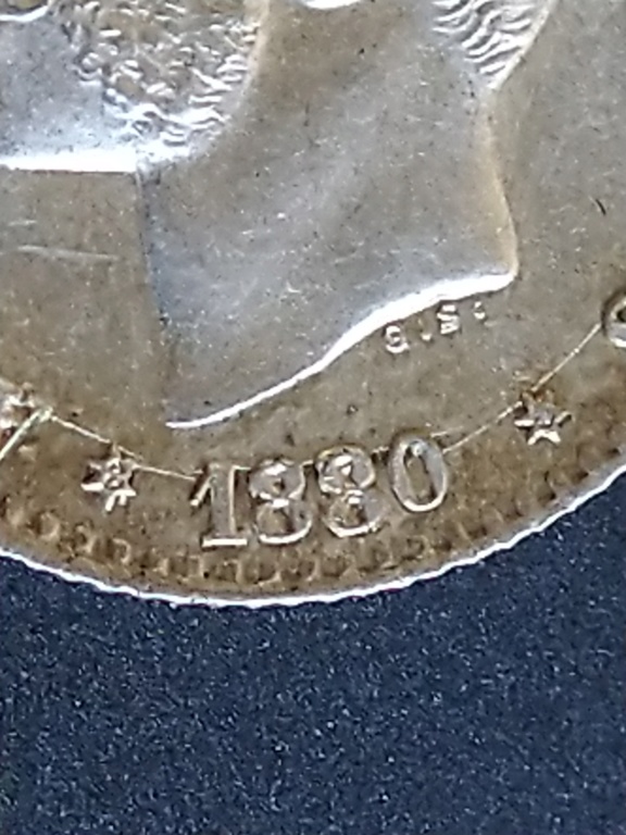 50 céntimos 1880. Alfonso XII. Con doble error? 2019-010