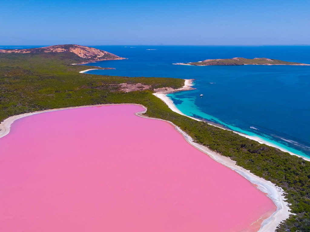 اغرب الاماكن الطبيعية في العالم 2: بحيرة هيلير Lake Hillier Lake_h10