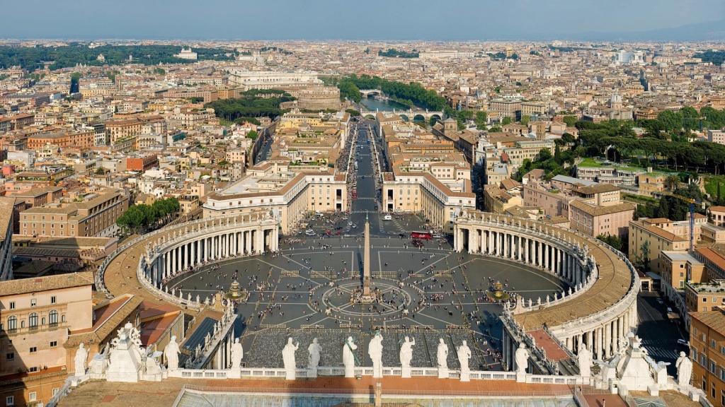 Vatican - Le Vatican : Place et basilique Saint Pierre, à Rome  1920px10