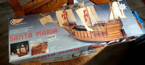 Santa Maria, maquette de bateau en bois