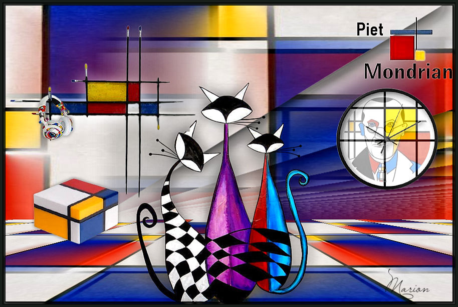 Tag lessen 1 - Piet Mondriaan  Marion11