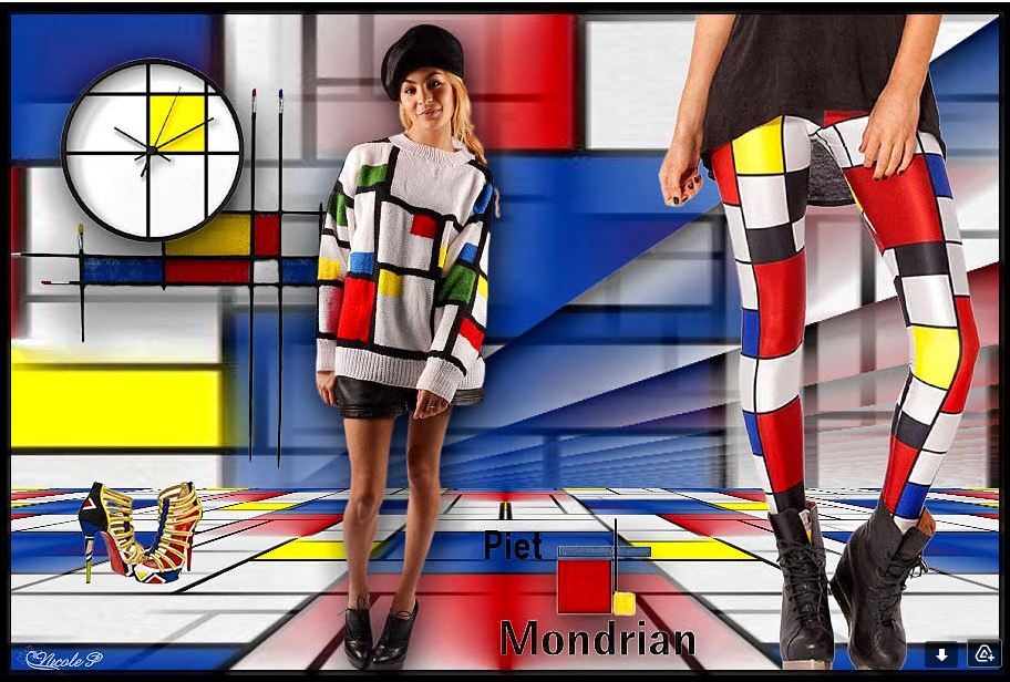Tag lessen 1 - Piet Mondriaan  Nicole20