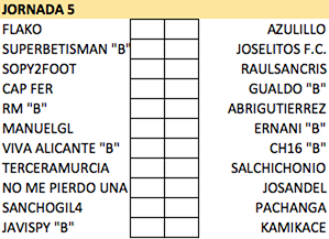 T22-23 Pronósticos Jornada 5 (10-11 Septiembre) Resul42