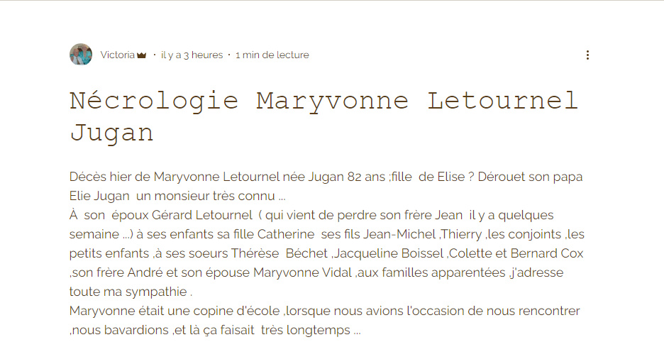 NÉCROLOGIE MARYVONNE JUGAN - LETOURNEL 020