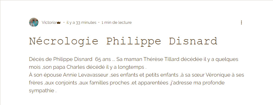 NÉCROLOGIE PHILIPPE DISNARD 191