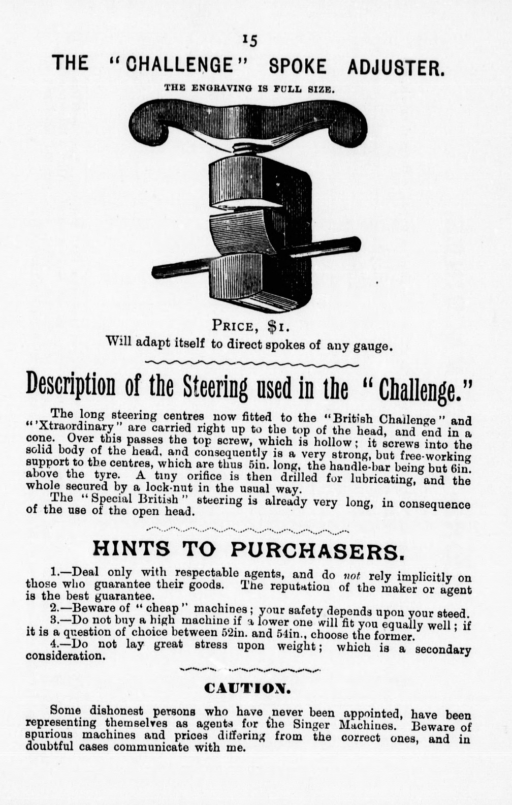 catalogue - Catalogue "CHALLENGE" de la Singer & Co 1883 1612
