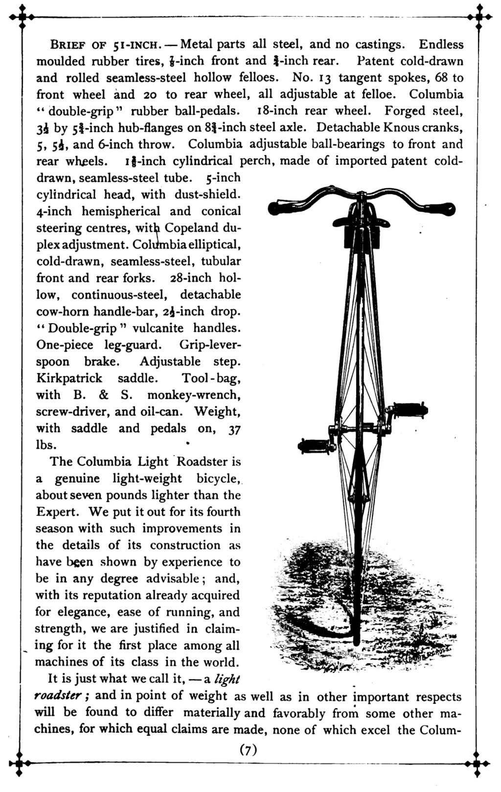 Catalogue Columbia Cycles de 1888 G10