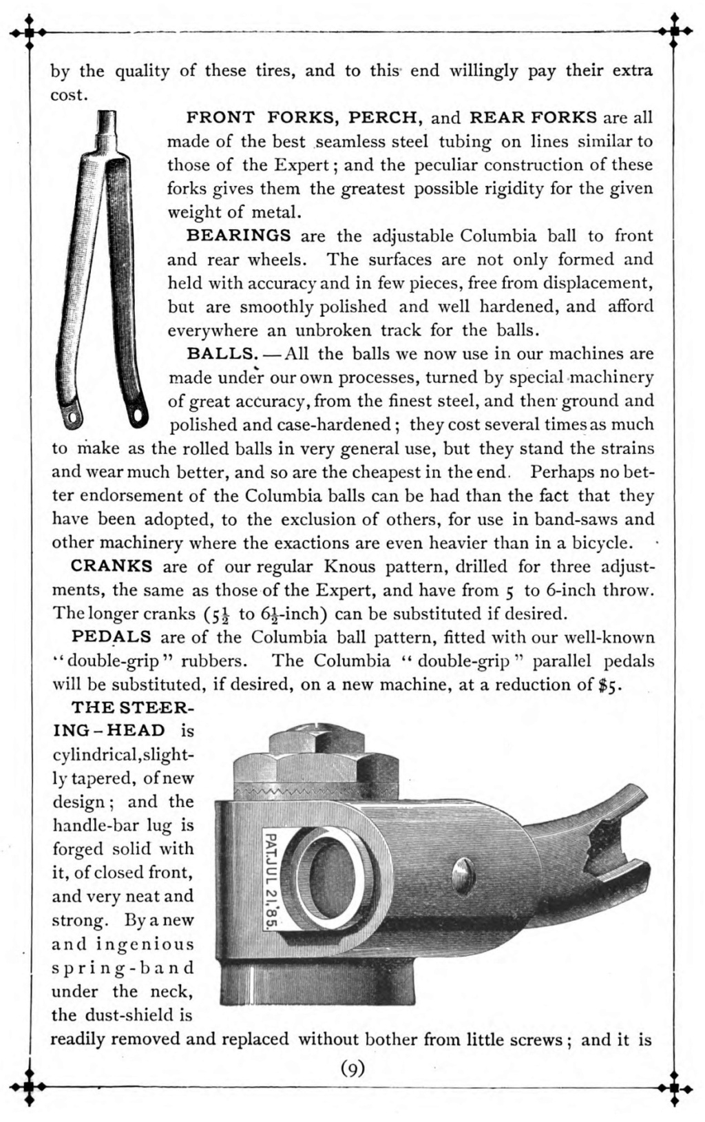 Catalogue Columbia Cycles de 1888 I10