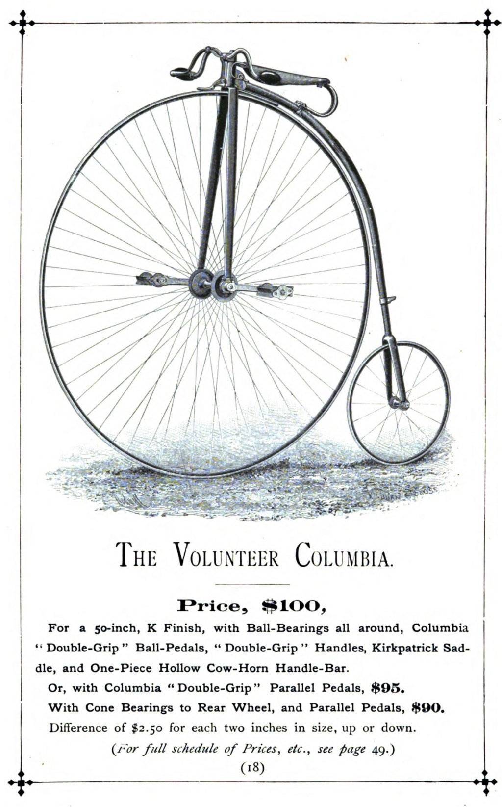 Catalogue Columbia Cycles de 1888 R10
